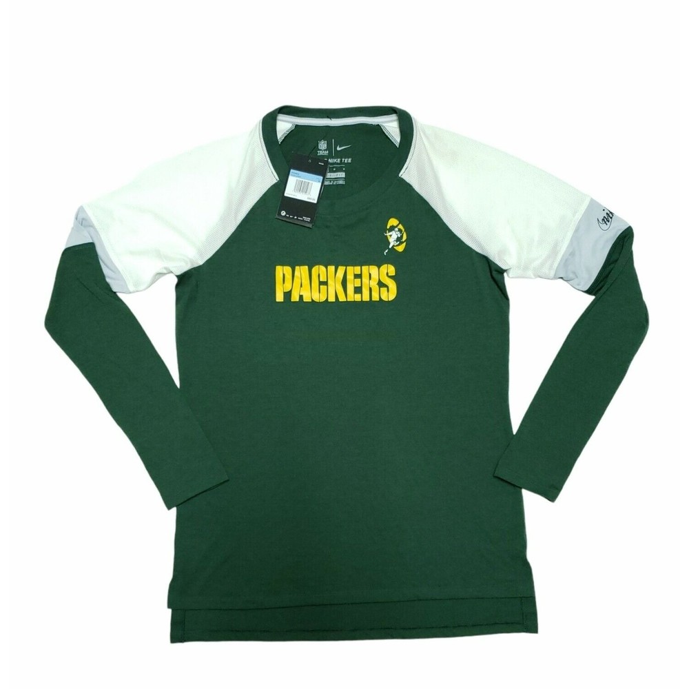 Nike NFL Green Bay Packers Long Sleeve Shirt Women’s Size Med NKBD-096M